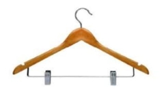 PERCHA MADERA ADULTO y NIÑO CON BROCHE