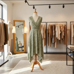 BUSTO FORRADO DAMA HOMBRE BASE MADERA TRIPODE - tienda online