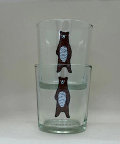 set 4 VASOS OSO MARRON de VIDRIO DURAX - comprar online