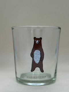 set 4 VASOS OSO MARRON de VIDRIO DURAX en internet