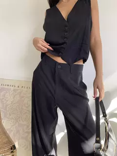Pantalon amelie tayon twil negro - comprar online