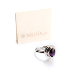 Anillo Mujer Piedra Amatista