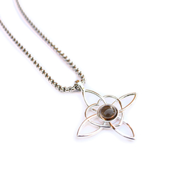 Collar Nudo de Brujas Corazón Cuarzo ahumado - comprar online