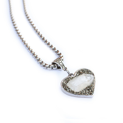 Collar Corazón Cuarzo cristal