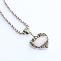 Collar Corazón Cuarzo cristal - comprar online