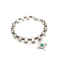 Pulsera Nudo de Bruja con ágata verde - comprar online
