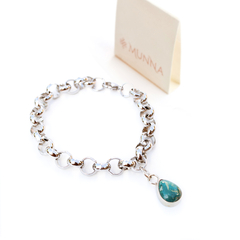 Pulsera Piedra Crisocola (Pieza única) - comprar online