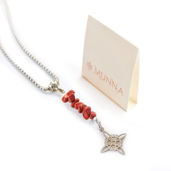 Collar Nudo de bruja con jaspe rojo - CHAKRA raíz - comprar online