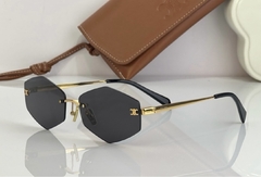 Lentes Celine Hexagonal logo Negro/Oro- TRIPLE A