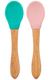 Cucharas Silicona Mango Bambú X2 Minikoioi Scoops 6m+ - Casa Mariano Bebes