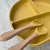 Plato Silicona Con Tenedor Y Cuchara Antideslizante Mostaza - comprar online