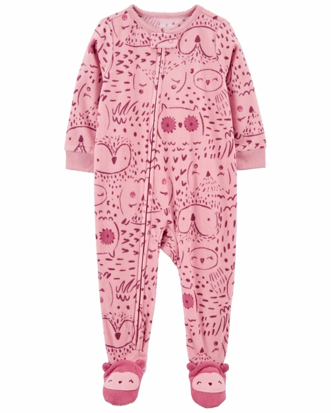 Osito-Pijama Micropolar Cierre "Buho"