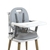 Silla De Comer Booster Portatil Love Gris en internet