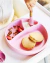 Plato de Silicona Antideslizante Portions Minikoioi Rosa