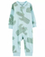 Osito-Pijama con cierre Cactus celeste - comprar online