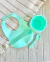 Set Alimentacion Silicona X 2 Bowl con Cuchara + Babero Aqua - comprar online