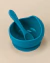 Bowl Silicona Con Cuchara Azul Marino