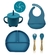 Set Alimentacion X 3 : Plato triple + babero + vaso Azul - comprar online