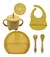 Imagen de Set Alimentacion X 3 : Plato triple + babero + vaso Mostaza