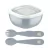 Juego De Cubiertos + Tupper Infantil Le Petit X3 Tramontina Gris - comprar online