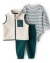 Set 3 Piezas Body mangas largas, Chaleco de Sherpa y Pantalón