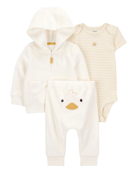 Set 3 Piezas Campera Body mangas cortas y Pantalón Pato - comprar online