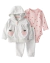 Set 3 Piezas Body mangas largas, Campera con Capucha y Pantalón Manzanas
