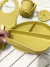 Set Alimentacion X 3 : Plato triple + babero + vaso Mostaza - tienda online