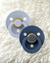 Chupetes Bibs X 2 6-18 M Dusty Blue/Steel Blue