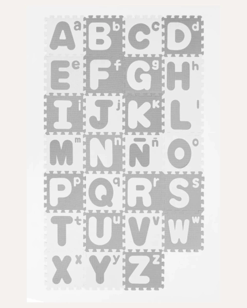Piso Abc Mayúsculas y Minúsculas 30x30 cm Gris