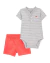 Set 2 Piezas Body Mangas Cortas Short Cangrejo - comprar online