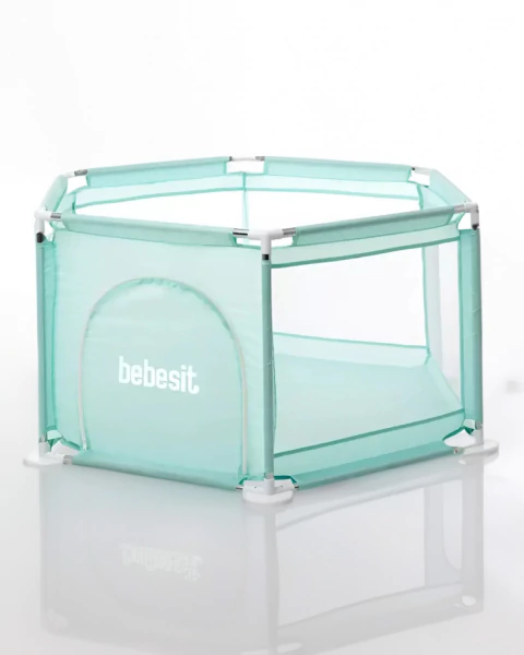 Corralito Bebe Hexagonal Bebesit Verde Claro - comprar online