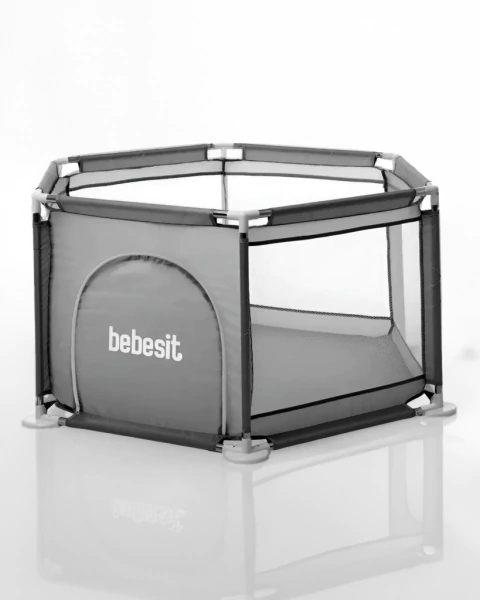Corralito Bebe Hexagonal Bebesit Gris - comprar online