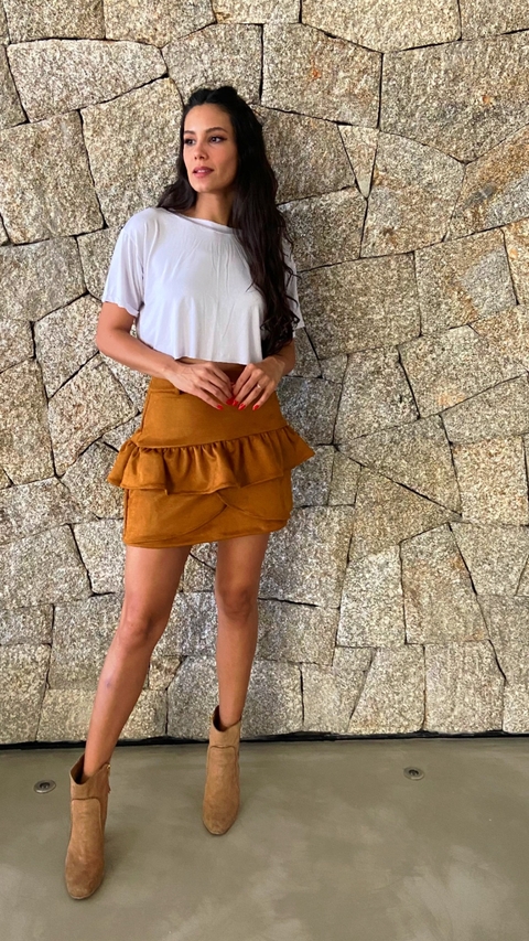Saia NYC Suede Camelo