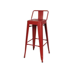Banqueta Tolix Respaldo Bajo Roja - comprar online