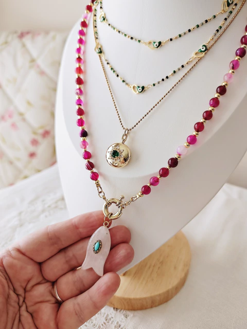 Collar Ti Prometto il Mare Rosa