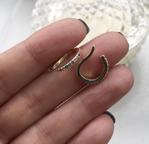 Cuff Rainbow Gold (Por unidad)