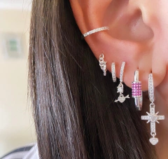 Argollita Madonna Cubic 1,4 cm (Por Unidad) - comprar online