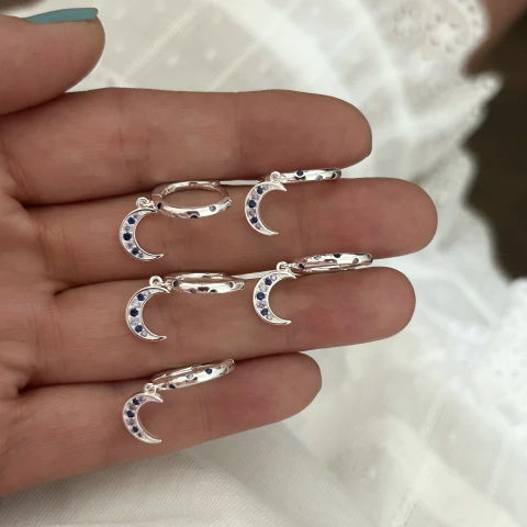 Argollita Blue Moon 1,4 cm (Por Unidad)