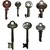 7 Llaves metalicas Antique Nickel, Brass & Copper Tim Holtz - comprar online