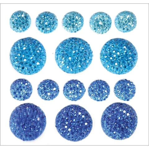 Gemas / Brillos Autoadhesivos Kaiser Scrapbook Azules Royal 16 unidades