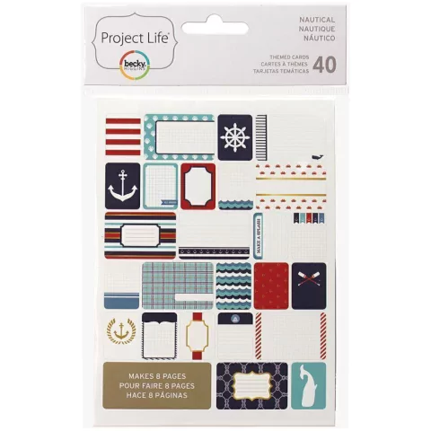 KIT DE 40 TARJETAS PARA PROJECT LIFE BECKY HIGGINS NAUTICAL - comprar online