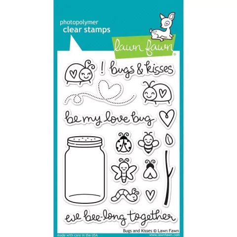 Kit de sellos y troqueles Bugs and Kisses Lawn Fawn - comprar online