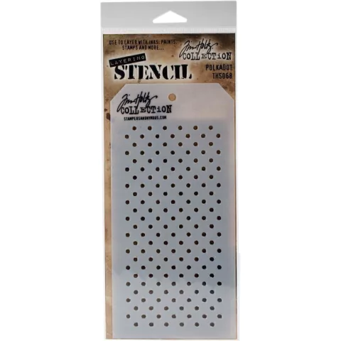 Stencil Polkadots 21,59 x 10,47cm Tim Holtz - comprar online