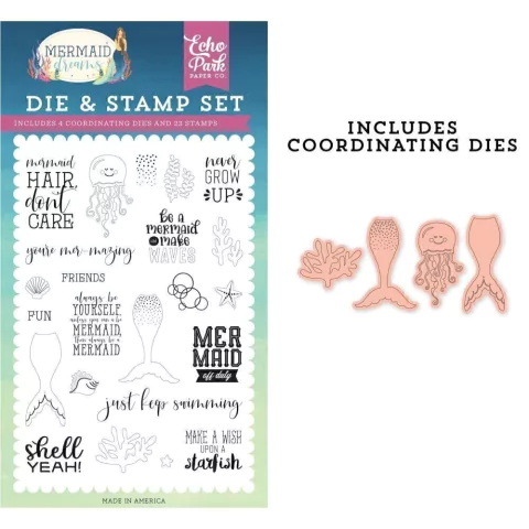 Kit de Troqueladoras y Sellos Be A Mermaid Echo Park