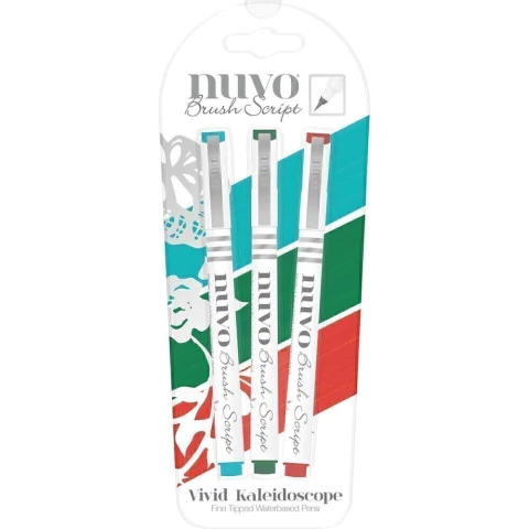 Set 3 Rotuladores Vibrant Kaleidoscope Brush Script Nuvo - comprar online