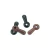 Turn Mounts 20mm 50un Matte Black & Brown Creative Impressions