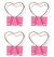 Set 4 Clips Corazon Rosa para papel OH MY