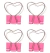 Set 4 Clips Corazon Rosa para papel OH MY