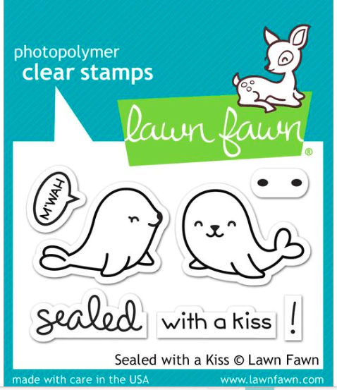Kit de Sellos y Troqueles Sealed With a Kiss 7.5 x 5cm Lawn Fawn - comprar online